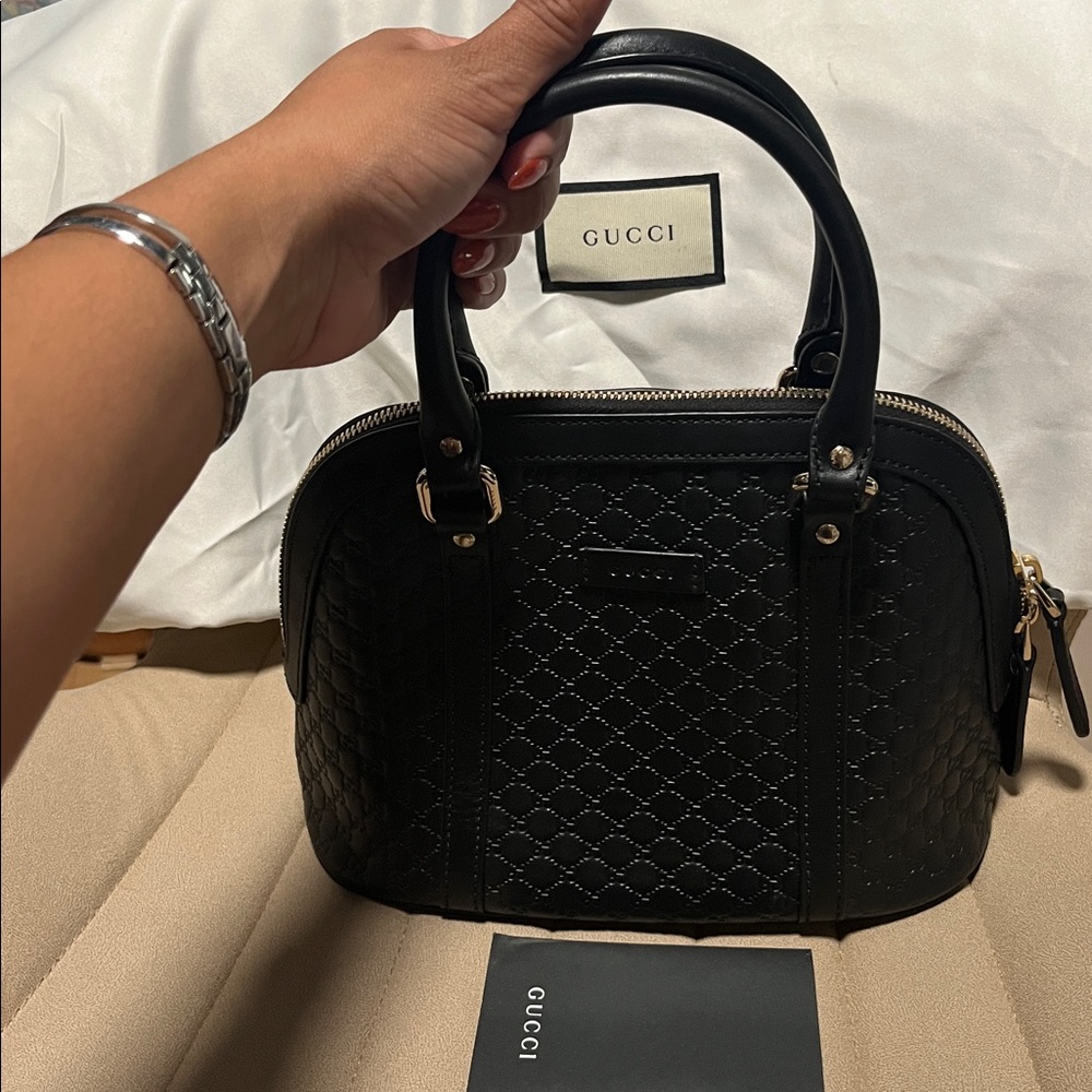 💝 Brand New Gucci Guccissima Black Leather Mini Bag 💝